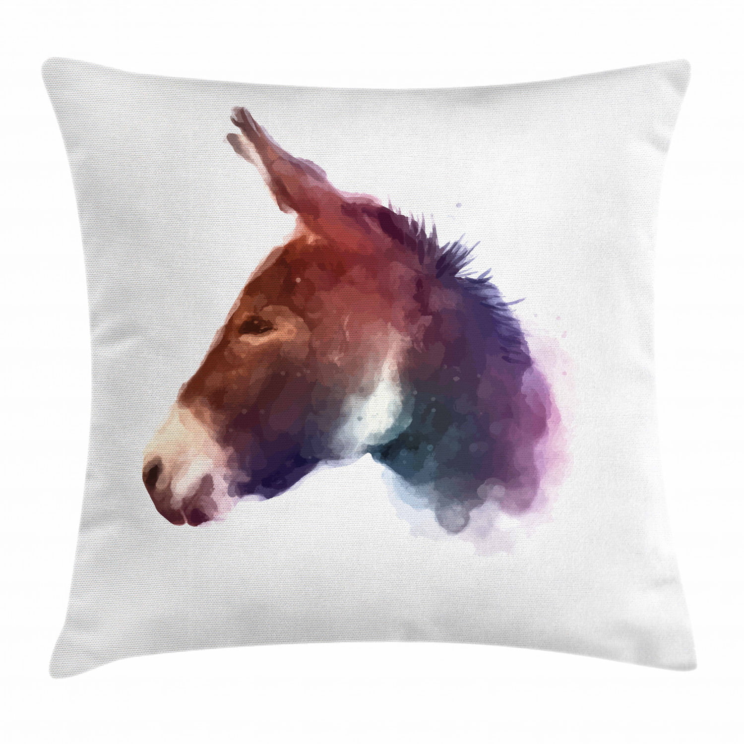 16x16 Multicolor The Best Farm Designs Just Loves Donkeys Animal Lover Farm Girl Throw Pillow 
