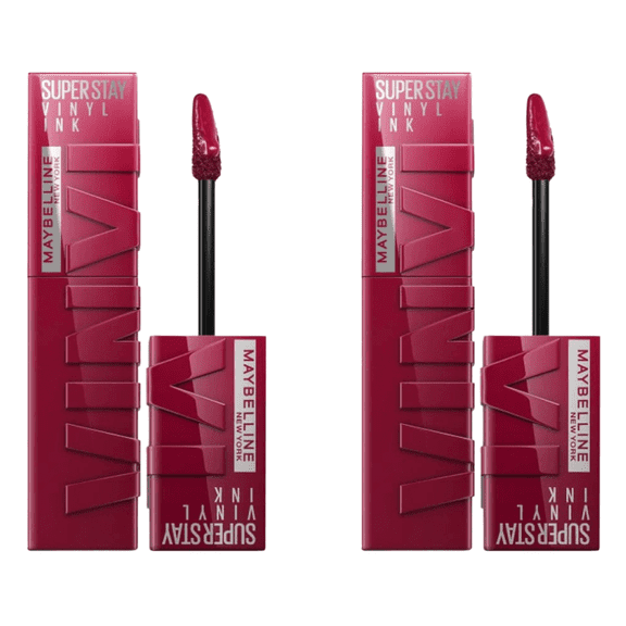 Maybelline New York Super Stay Vinyl Ink Long Lasting Liquid Gloss Lipstick - 30 Unrivaled -2 Pack