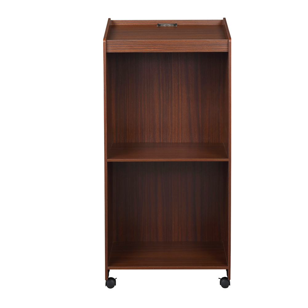 Kepooman Wood Pulpits with Wheels, Podium with Removable Shelf with Compartments for Restaurants Classrooms, Small Reception Desk Lectern for Churches, Walnut Kepooman Wood Pulpits with Wheels, Podium with Removable Shelf with Compartments for Restaurants Classrooms, Small Reception Desk Lectern for Churches, Walnut