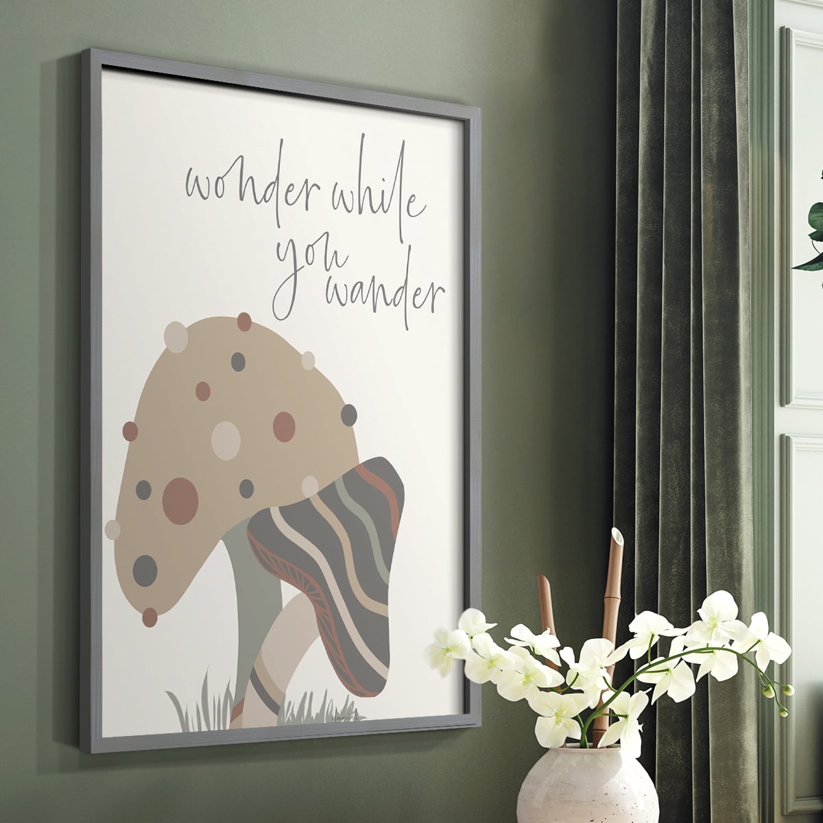 Wonder While you Wander Framed Print - Solid Wood in Single Picture Frame Solid Wood 2 Framed Print