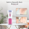 thumbnail image 4 of Depiladora para mujeres, depiladora facial en seco y húmedo para cuerpo, piernas y brazos, recortadora eléctrica de bikini con luz LED, afeitadora femenina a batería., 4 of 5