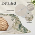 thumbnail image 3 of Spring Eucalyptus Throw Pillow Covers, Summer Botanical Leaves Beige Watercolor Soft Breathable Pillow Cases with Invisible Zipper, Toddler Pillowcases for Couch Bed Sofa Chair 12x20 Inches, 3 of 9
