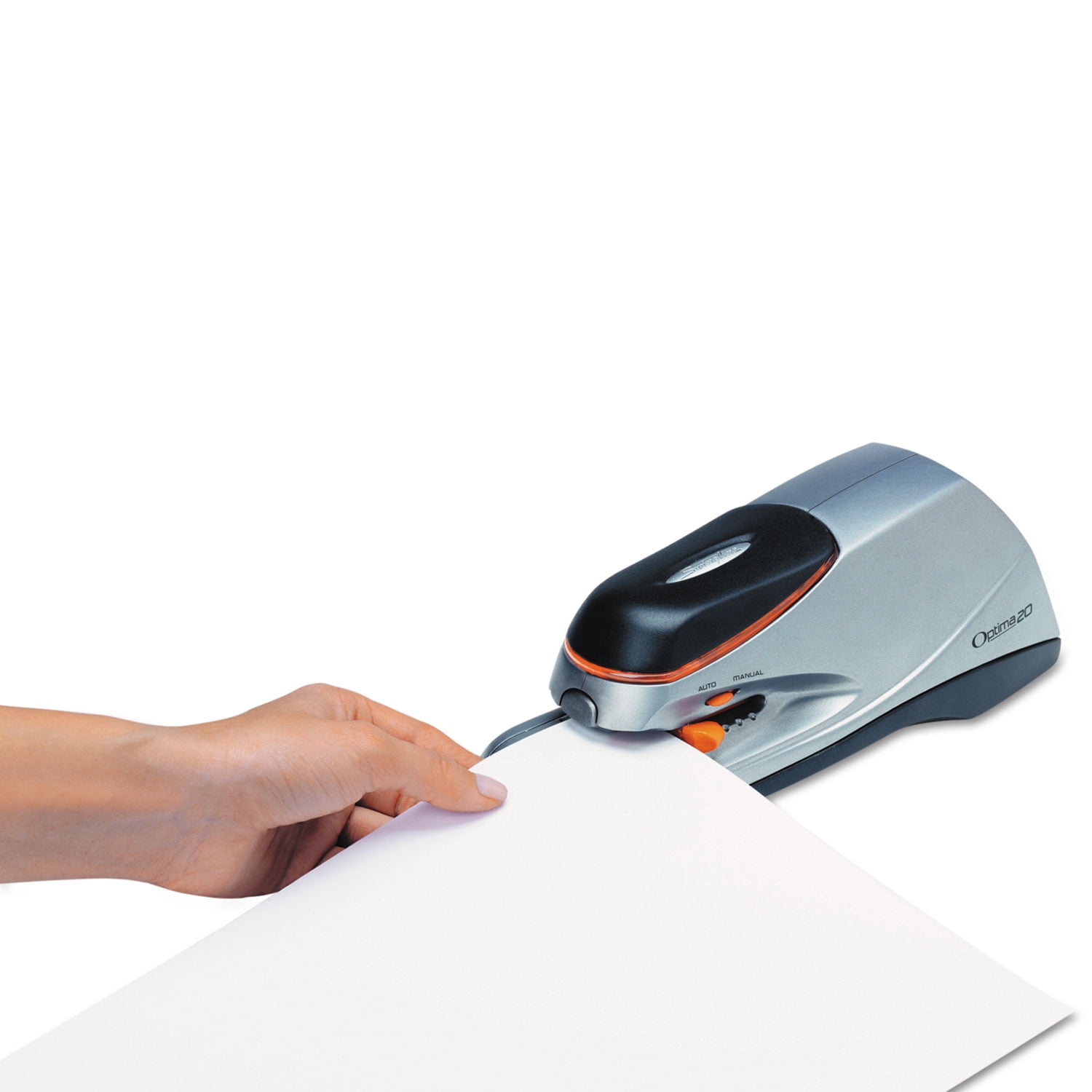 Accooptima 20 Electric Stapler, 20-Sheet Capacity, Silver