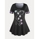 thumbnail image 1 of Camiseta Talla Extra Estampado Pata de Gato Rosegal  Camisetas tallas grandes, 1 of 5