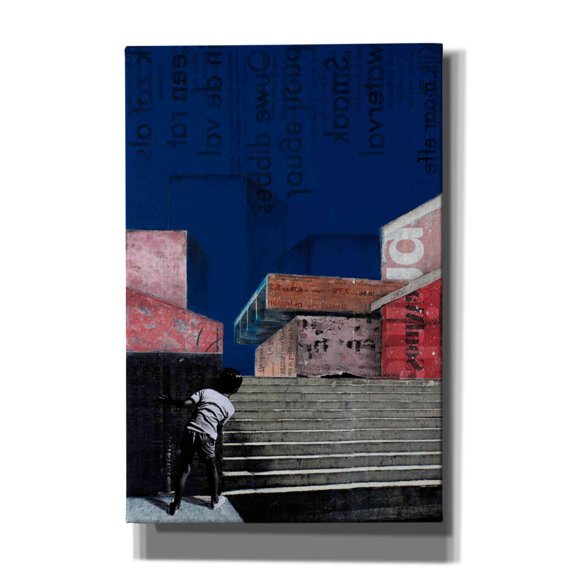 Epic Graffiti 'THE BLUE BUILDINGS' by DB Waterman, 40"x60"