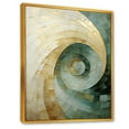 thumbnail image 2 of Designart "Serene Beige Pottery Spirals" Abstract Spirals Floater Framed Canvas Wall Art, 2 of 5