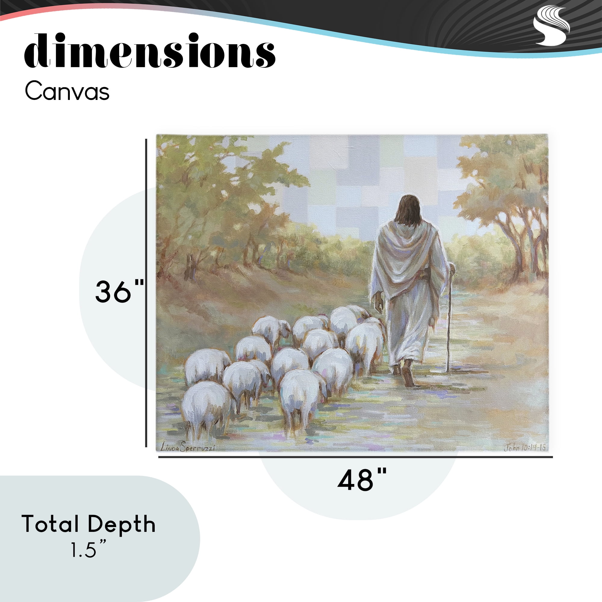 Stupell Industries Lead On Good Shepherd Canvas Wall Art, design by Linda Sperruzzi