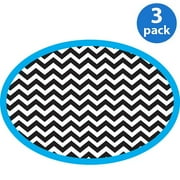 (3 pack) (3 Pack) Ashley, ASH10047, Chevron Oval Magnetic WhiteBoard Eraser, 1 Each, Black,White