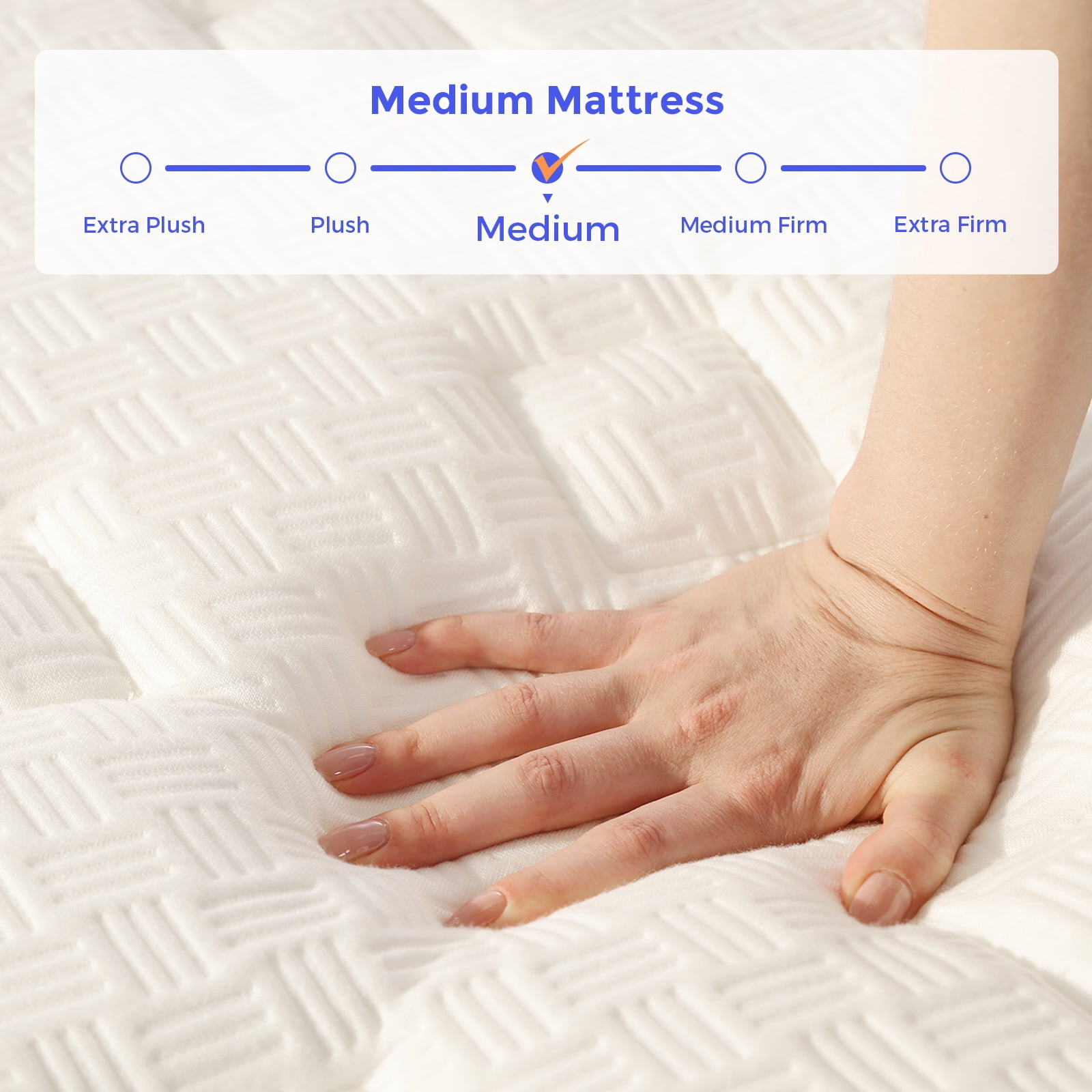 Hybrid Mattress in a Box with Pocket Spring And Soft Foam, Motion Isolation, Contain Queen King Full Size Mattress