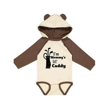 

Inktastic I m Mommy s Lil Caddy- golf for kids Gift Baby Boy or Baby Girl Long Sleeve Bodysuit