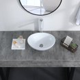 thumbnail image 1 of Zimtown Oval Porcelain Above Counter White Ceramic Bathroom Vessel Vanity Sink Art Basin, 1 of 6