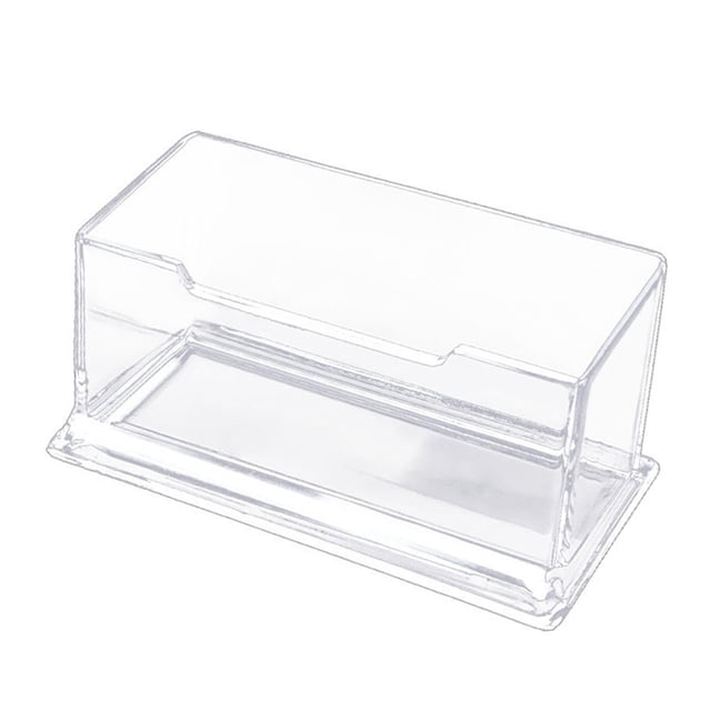 Soporte para tarjetas de presentación, soporte para tarjetas de presentación, soporte para escritorio, contenedor transparente para el hogar, salones, Un solo nivel