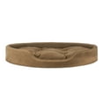thumbnail image 3 of FurHaven Pet Dog Bed | Oval Terry Fleece and Suede Pet Bed for Dogs & Cats, Camel, Jumbo, 3 of 3