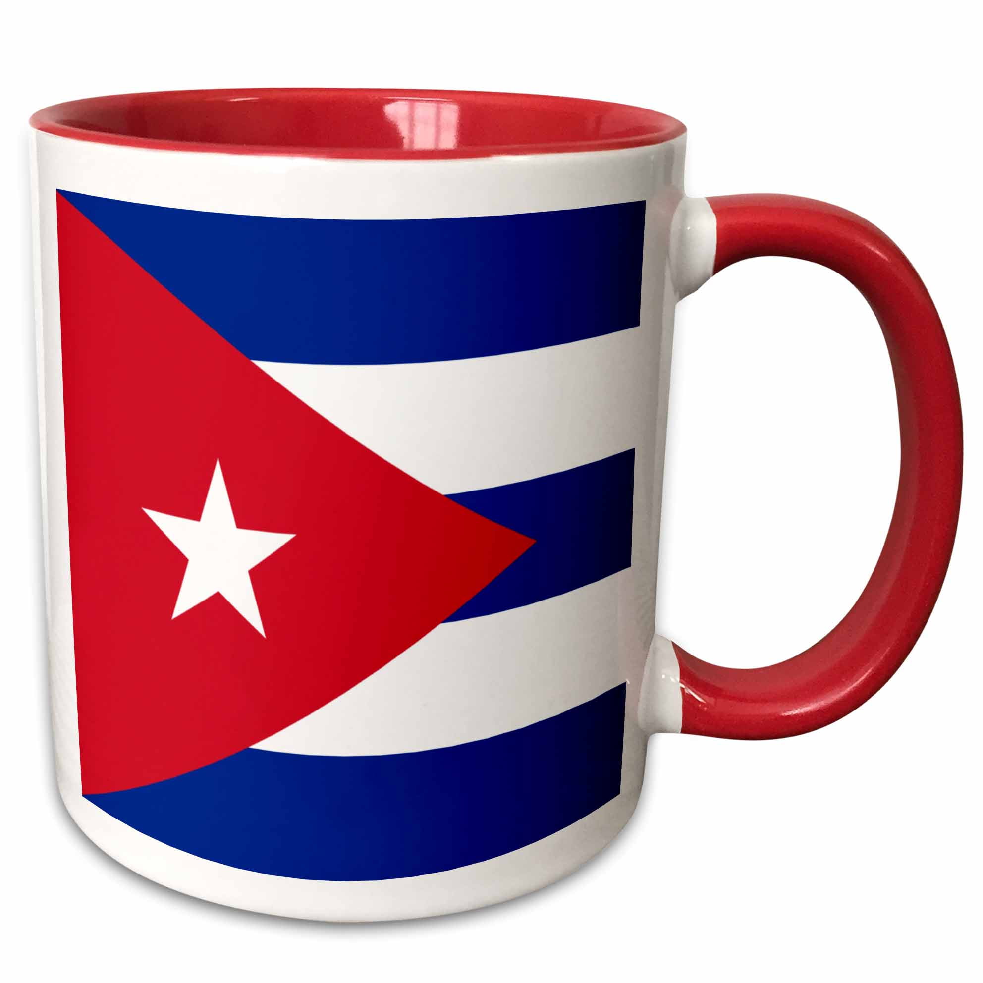 3dRose Flag of Cuba - Cuban blue stripes red triangle white star - Caribbean island country world flags - Two Tone Red - Walmart.com