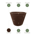 thumbnail image 3 of Ecobo Maceta de 29,0 cm de Alto | Ecológica, Duradera y Ligera | Para Uso en Interiores y Exteriores, Resistente a la Intemperie, Diseño Contemporáneo de Artesanos Brasileños - Marrón Jaspeado, 3 of 4