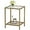 End Table-gold, variant on Black Side Table Small Glass End Table 2-Tier Narrow Square Bed Side Tables, 13.4"x11.8"x19.7", Sofa Small Leisure Table with Black Metal Frame for Modern Living Room Bedroom, BK Glass