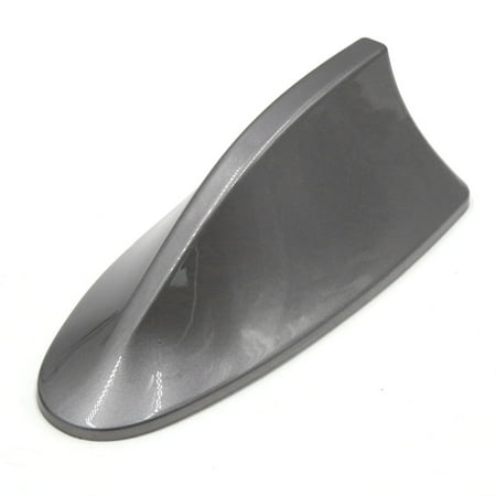 Gray Plastic Shark Fin Style Car Vehicle Roof AM/FM Radio Signal Antenna (Best Am Fm Car Antenna)