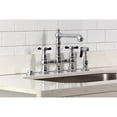 thumbnail image 4 of Kingston Brass KS7271BEXBS Essex Two-Handle 4-Hole Deck Mount Bridge Kitchen Faucet with Brass Side Sprayer in Polished Chrome, 4 of 8