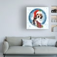 thumbnail image 3 of MAKIKO 'Dog With Colorful Sock' Canvas Art, 3 of 3