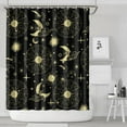 thumbnail image 2 of Gothic Shower Curtain Set - Dark Celestial Moon & Star Print, Mystical Cosmic Bath Decor, Waterproof Polyester 72"x84", Goth Aesthetic Gift, 2 of 5