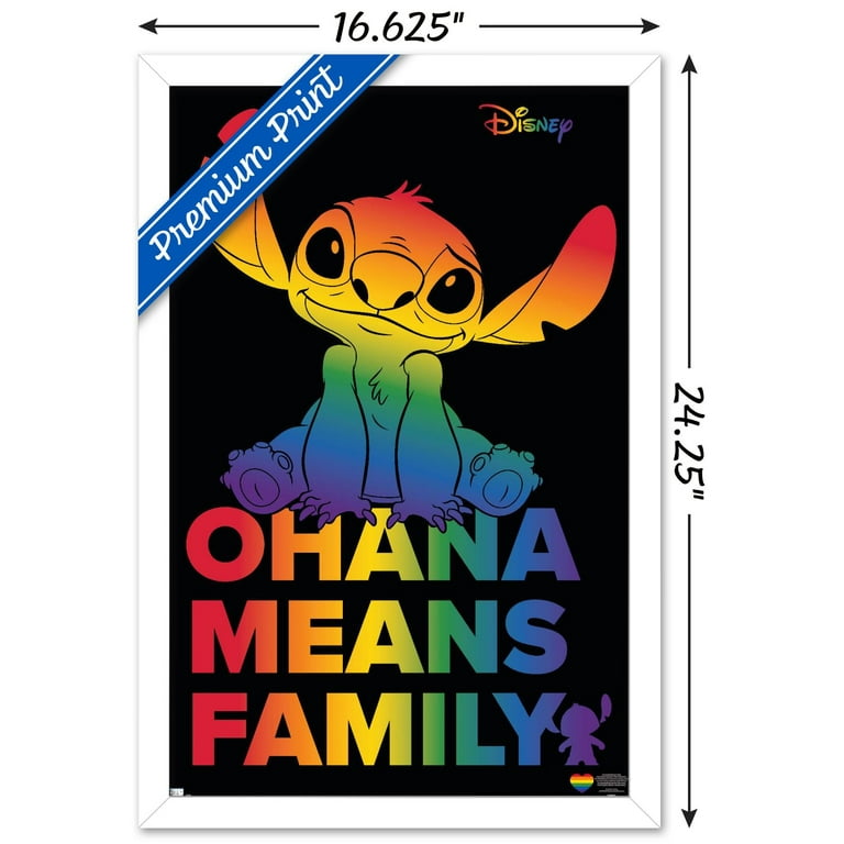 Disney Lilo and Stitch - Ohana Pride Wall Poster, 14.725 Disney Lilo and Stitch - Ohana Pride Wall Poster, 14.725