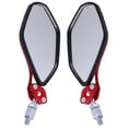 thumbnail image 1 of EeaseCA 1 Pair Motorbike Retroreflector Motorcycle Rearview Mirror Modified 360°Rotated Adjustable Rearview Mirror (Red), 1 of 8