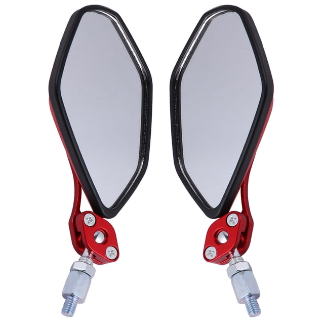 EeaseCA 1 Pair Motorbike Retroreflector Motorcycle Rearview Mirror Modified 360°Rotated Adjustable Rearview Mirror (Red)