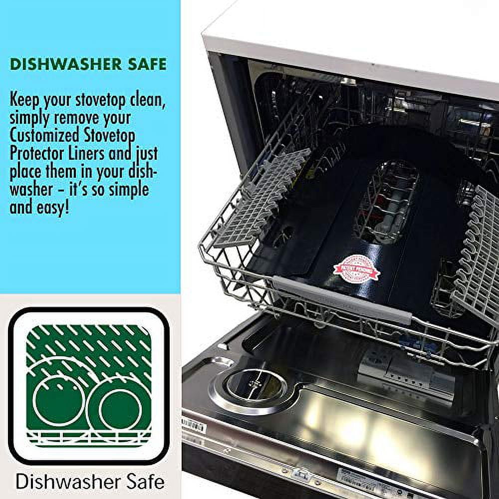 Stove Protector Liners Compatible with GE Stoves, GE Gas Ranges - Customized - Easy Cleaning Liners for GE Compatible Model PGB960SEJ3SS-A