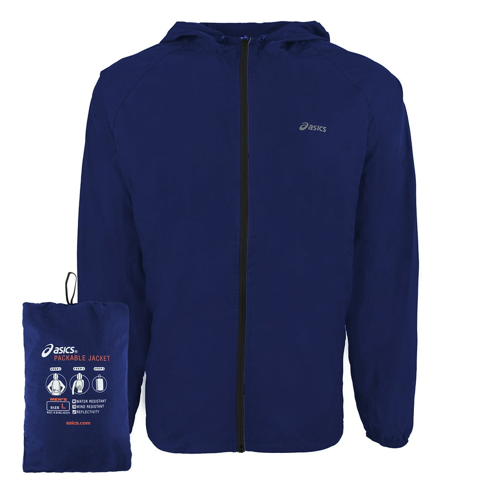 asics packable rain jacket