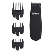 Barbasol Touch Up Beard Trimmer for Men w/ Stainless Steel Blades and 3 Guide Combs, Black