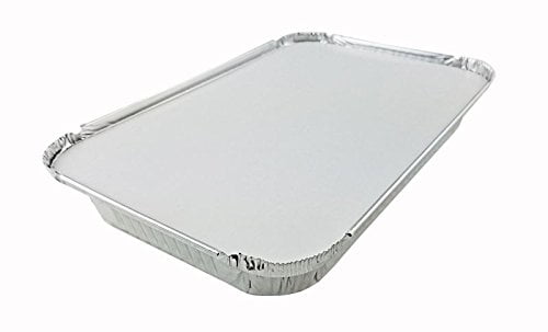 Oblong Aluminum Entrée Dinner Food Storage Pan w/Board Lid Handi-Foil 5 lb 