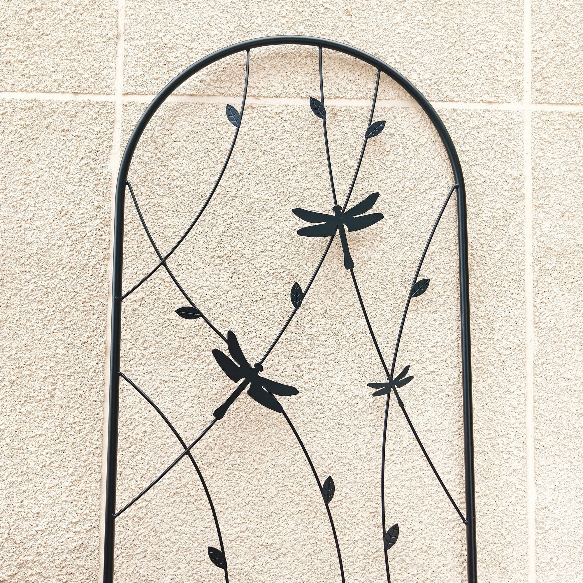 2 Pack 71" H Large Garden Trellis，Heavy Duty Rustproof Black Iron Plant Trellis for Potted Plant Support Metal Climbing Rose Trellis