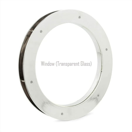 

Aluminum Deep Flange Deadlight Porthole Window - Nickel - (10 Inches)