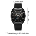 thumbnail image 3 of Reloj de cuarzo de moda para hombre, diseño calado, caja de aleación, correa de cuero, reloj de pulsera informal de negocios, reloj de aleación., 3 of 6