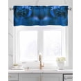 thumbnail image 2 of Blue Rose Kitchen Valances for Windows Farmhouse Linen Window Valance Curtain for Living Room Window Treatment Elegance Fantasy Flowers Romantic Valance Rod Pocket Topper Drape, 54 x 18 Inch, 2 of 6