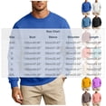 thumbnail image 3 of TKKCS Mens Fleece Crewneck Sweatshirt- Casual Daily Long Sleeve Loose Fit Lightweight Pullover Tops Light Blue Size M, 3 of 6