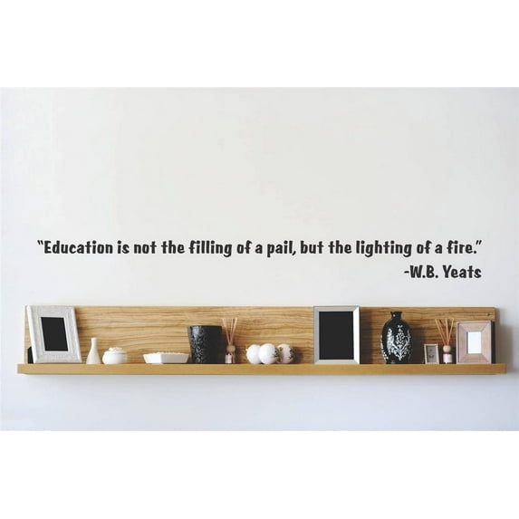 New Wall Ideas Education Is Not The Filling Of A Pail, But The Lighting Of A Fire.-W.B.Yeats Quote Home 5x24"
