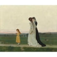thumbnail image 3 of Raffaello Sorbi 14x12 Black Modern Framed Museum Art Print Titled - The Evening Walk-Environs of Florence (1870), 3 of 5