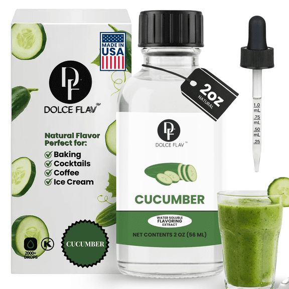 Cucumber Extract – 2 Oz For Baking, Beverages and Ice Cream
