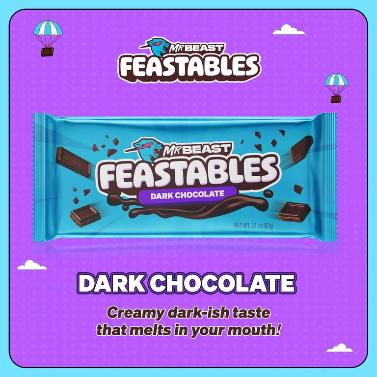 Feastables MrBeast Richer Dark Chocolate Bar, Creamier Texture