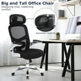 thumbnail image 4 of PayLessHere Ergonomic Office Chair, Lumbar Support, Swivel Rolling for Women, Men(Black), 4 of 7