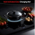 thumbnail image 3 of KitchenRaku 2 Pcs Induction Cooktop Mats, Round Silicone Mat, Cyan, 9.4 IN, 3 of 6