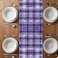 thumbnail image 4 of Table Runner 70 Inches Long for Kitchen Dining, Purple Plaid Dresser Scarf Farmhouse, Dining Table Decorations for Wedding/Parties, Modern Art Checkered Farmhouse 13 x 70 In, 4 of 8