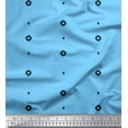 thumbnail image 2 of Soimoi Blue Poly Georgette Fabric Butidar Jamdani Decor Fabric Printed Yard 52 Inch Wide, 2 of 2