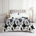 thumbnail image 5 of Home Soft Things Nature Faux Fur & Sherpa Backing Blanket - Cows Flowers - Queen (86" x 92"), 5 of 8