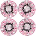thumbnail image 2 of Shower Caps,Cute Halloween Ghosts Pattern Waterproof Shower Cap for Women 4 Pieces,Double Reusable Hair Cover for Shower PEVA Elastic Stretch Hem, 2 of 7