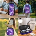 thumbnail image 3 of Yuyamidu Galaxy Wolf Backpack for Boys Kids Backpack with Lunch Box Water Bottle Carrier Pencil Case 4 in 1 Set 17" Bookbag with Compartments Lightweight School Bag with Front Pocket, Purple, 3 of 8