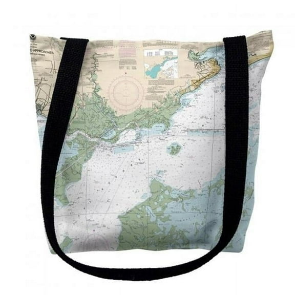Lake Borgne and Approaches, LA Nautical Map Medium Tote Bag 16x16 - 16 inches x 16 inches