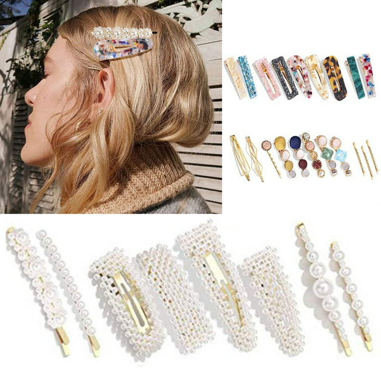 Lovely Pearl Hair Claw Clip Small Size Rhinestone Hair Clips Women  Accessory ^