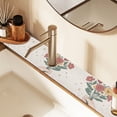 thumbnail image 2 of Yayeee Faucet Mat for Kitchen Sink 14.7" Diatomite Long Splash Guard Pad, Beige Cute Flower, 2 of 7